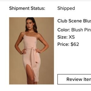 Club Scene Blush Pink One-Shoulder Bodycon Midi Dress